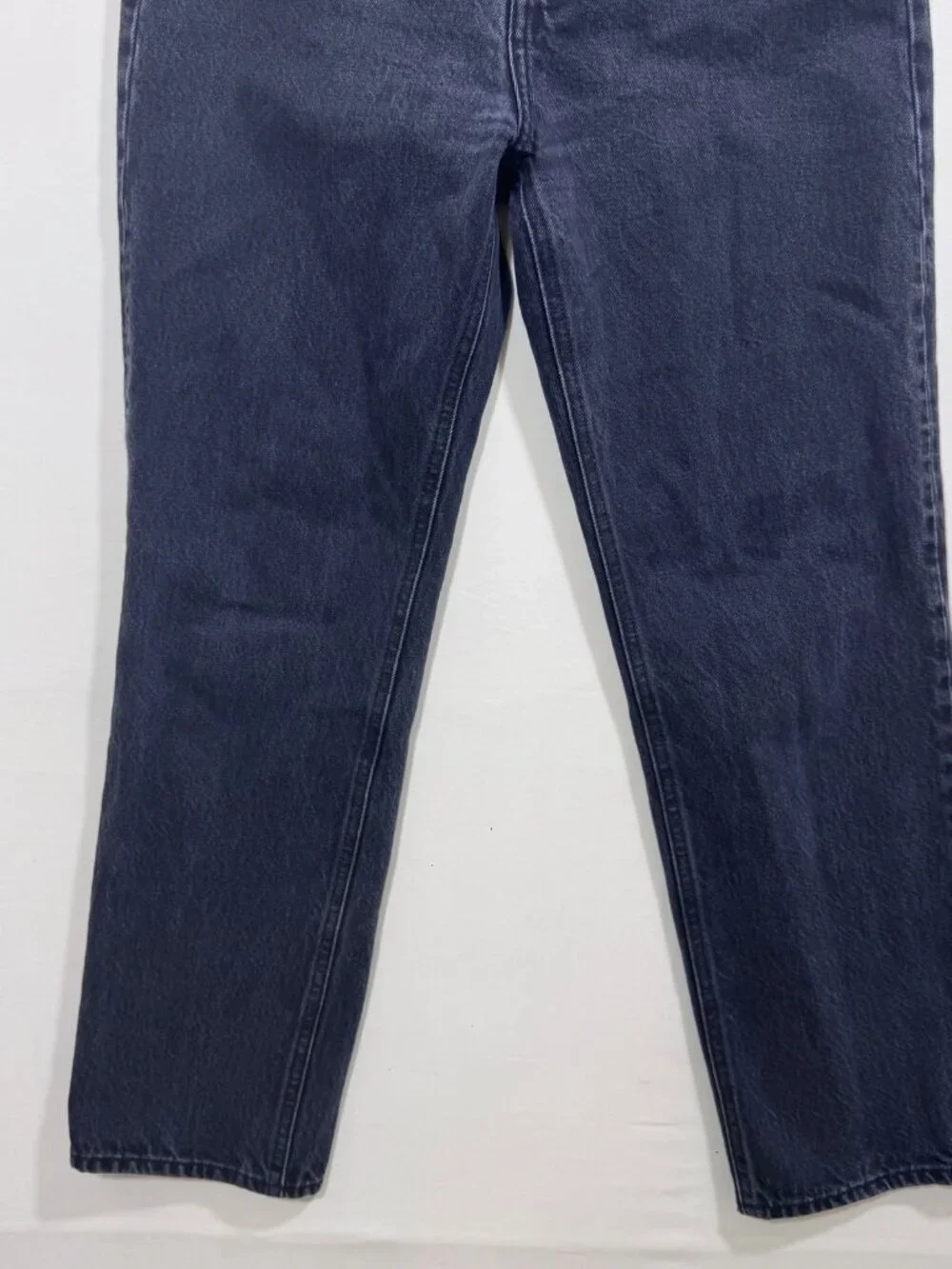 Denim Forum Joni High Rise Loose Jeans Black Button Fly 25 Denim Minimalist 27